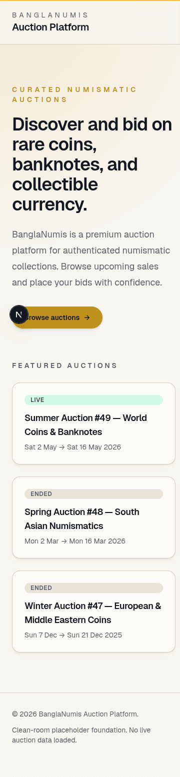 Numismatic Auction Platform thumbnail 6