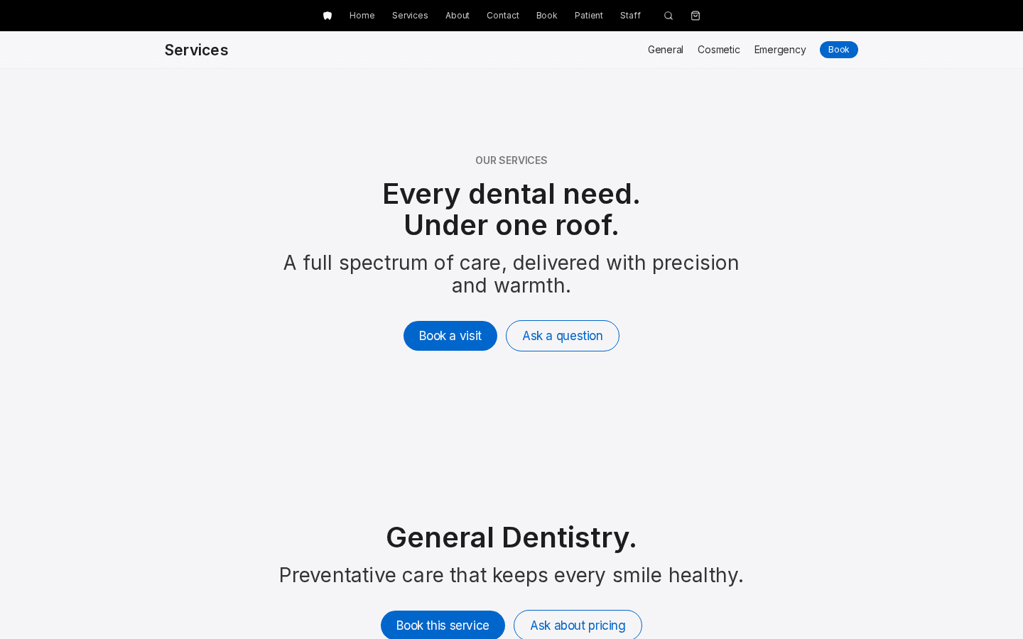 AI-Assisted Dental Clinic Site thumbnail 2
