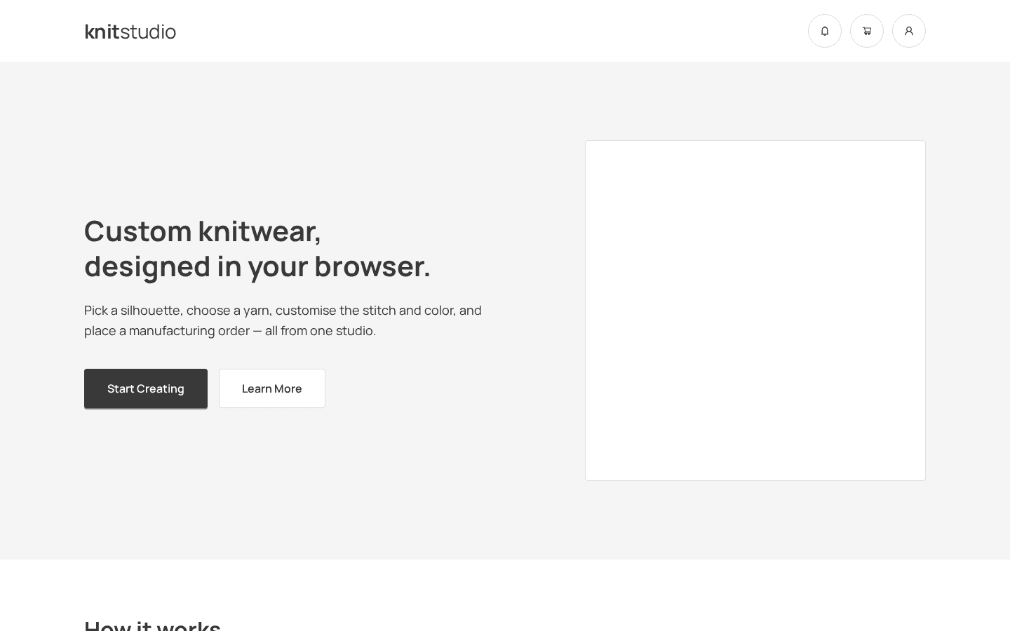 KnitUp — 3D Knitwear Configurator preview